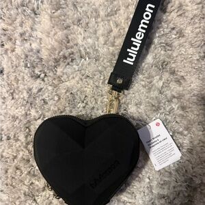 Lululemon Black Heart Wristlet